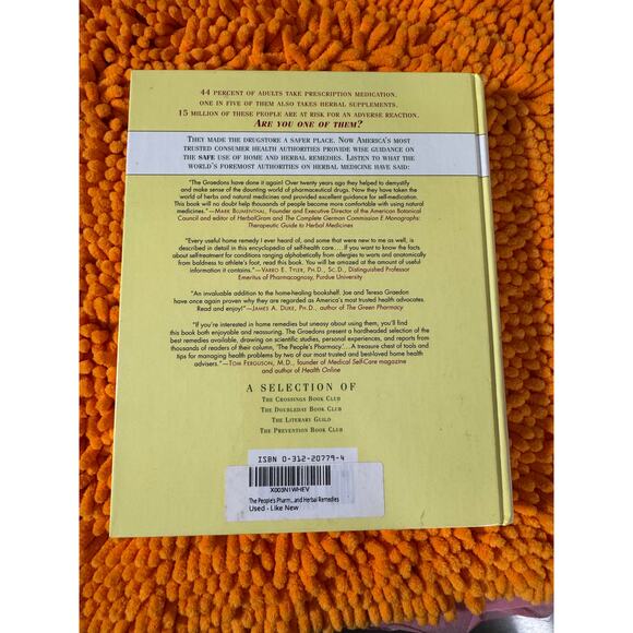 The People's Pharmacy Guide to Home and Herbal Remedies Hardcover  1999 - Picture 3 of 4